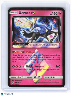 2018 Pokemon—Xerneas #144/214 Lost Thunder—Prism Rare Holo