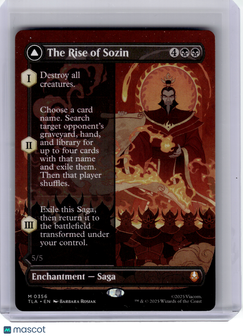2025 MTG—The Rise of Sozin // Fire Lord Sozin #356 TLA—M Nonfoil (Borderless)