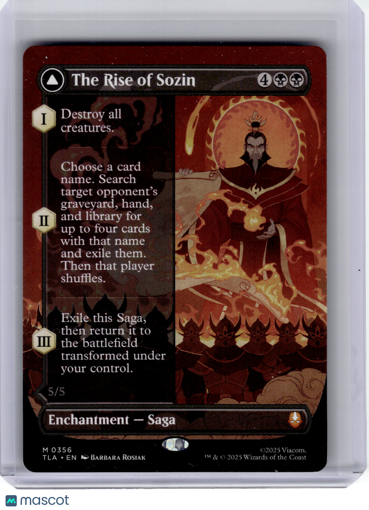 2025 MTG—The Rise of Sozin // Fire Lord Sozin #356 TLA—M Nonfoil (Borderless)