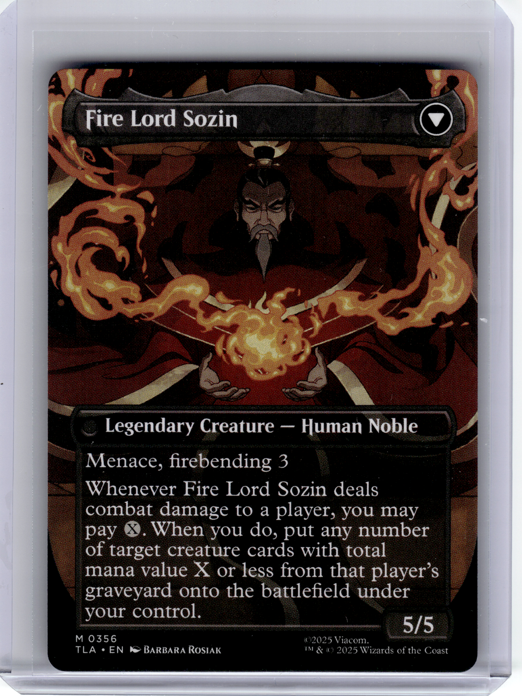 2025 MTG—The Rise of Sozin // Fire Lord Sozin #356 TLA—M Nonfoil (Borderless)