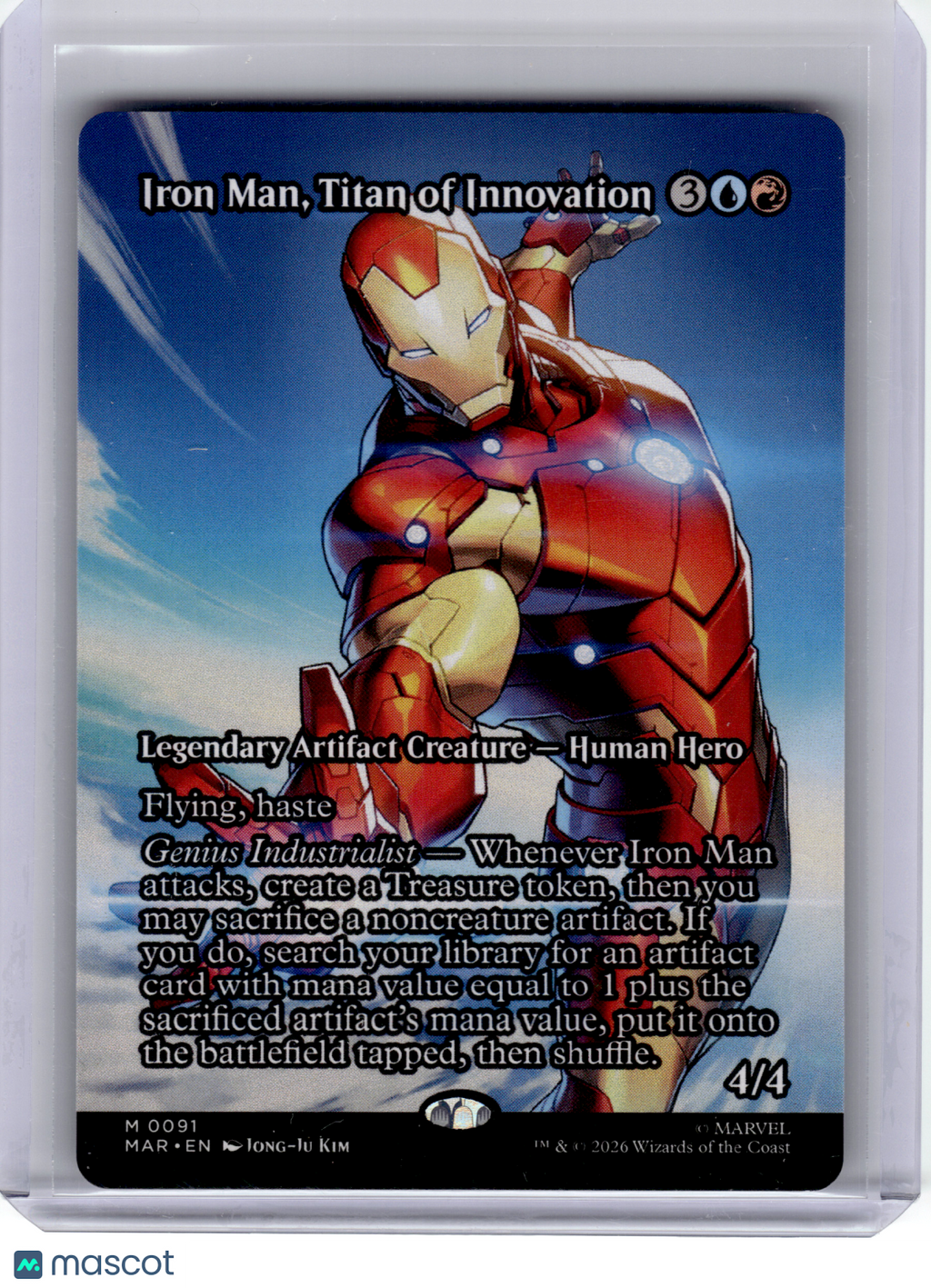 2025 Magic: TG—Iron Man, Titan of Innovation #91 MAR—Mythic Nonfoil (Borderless)