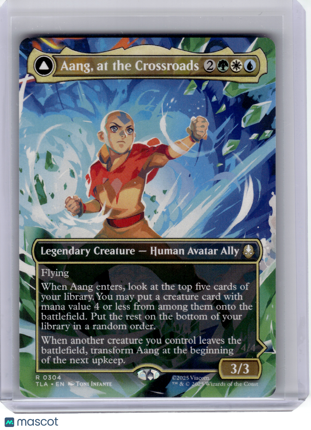 2025 Magic: TG—Aang, at the Crossroads #304 TLA—Rare Nonfoil (Borderless)