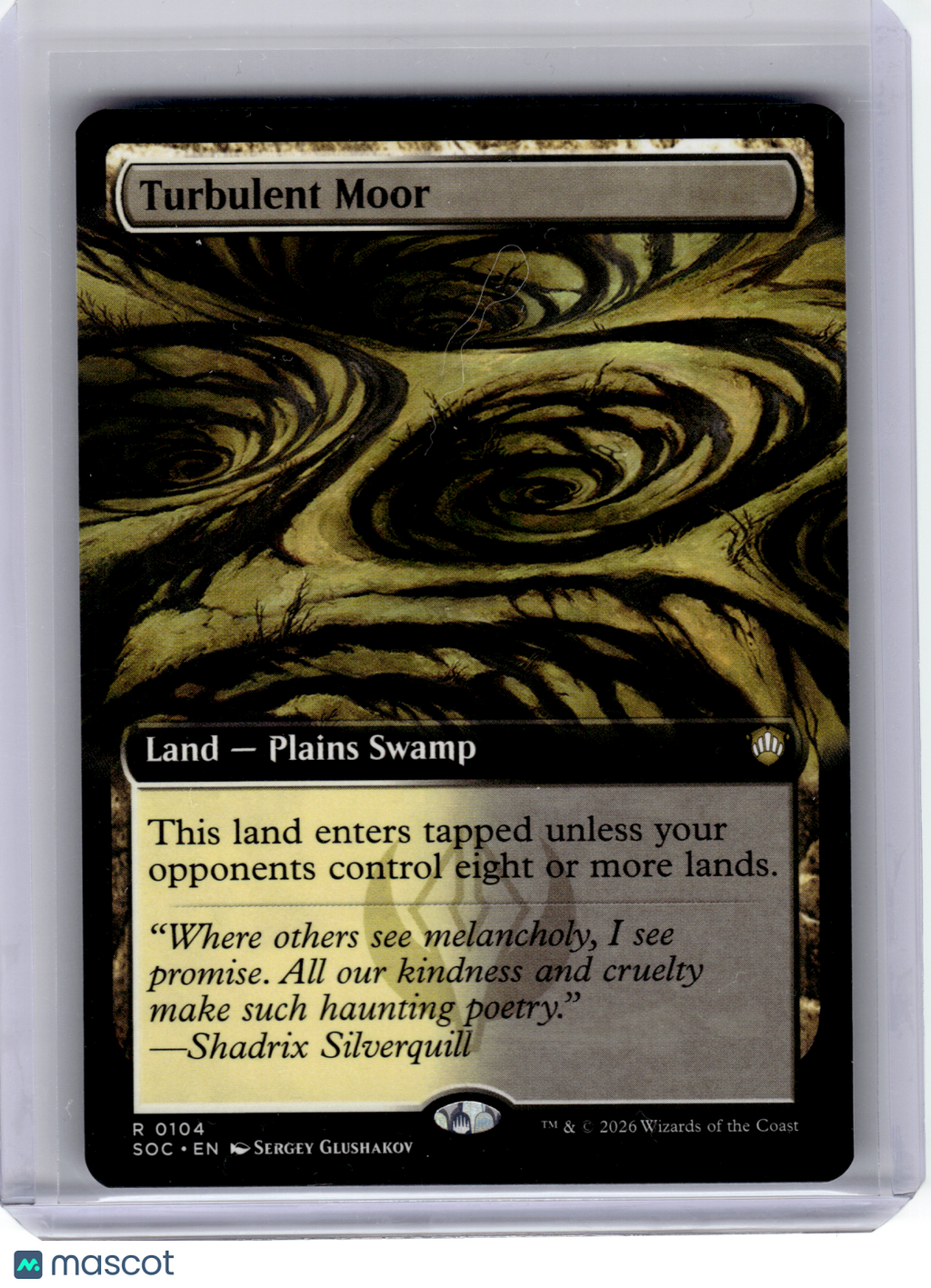 2026 Magic: The Gathering—Turbulent Moor #104 SOC—Rare Nonfoil (Extended Art)