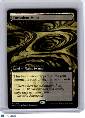 2026 Magic: The Gathering—Turbulent Moor #104 SOC—Rare Nonfoil (Extended Art)
