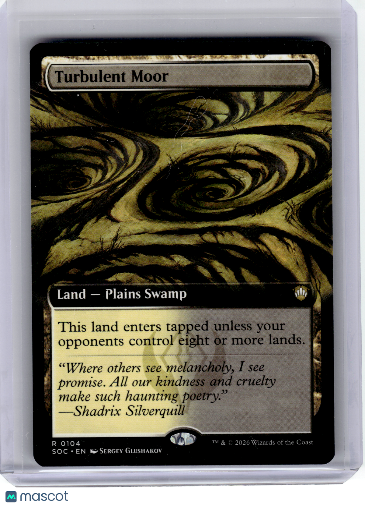 2026 Magic: The Gathering—Turbulent Moor #104 SOC—Rare Nonfoil (Extended Art)