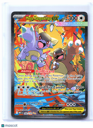 2025 Pokemon—Mega Kangaskhan ex #182/132 Mega Evolution Base Set—SIR Holo