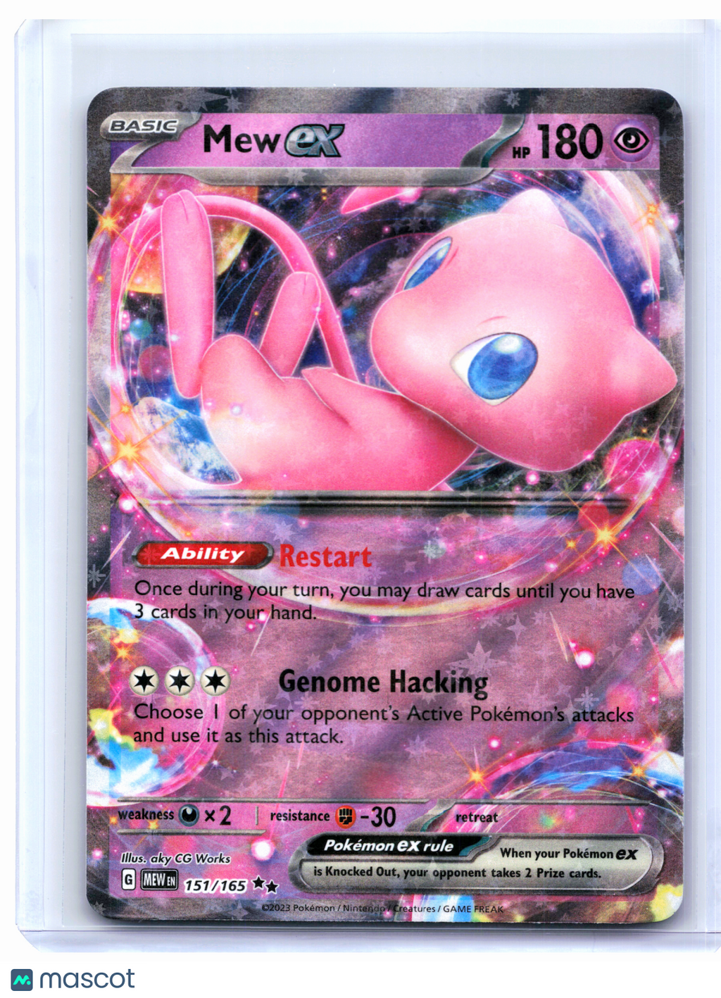2023 Pokemon—Mew ex #151/165 Scarlet & Violet 151—Double Rare Holo [LP]
