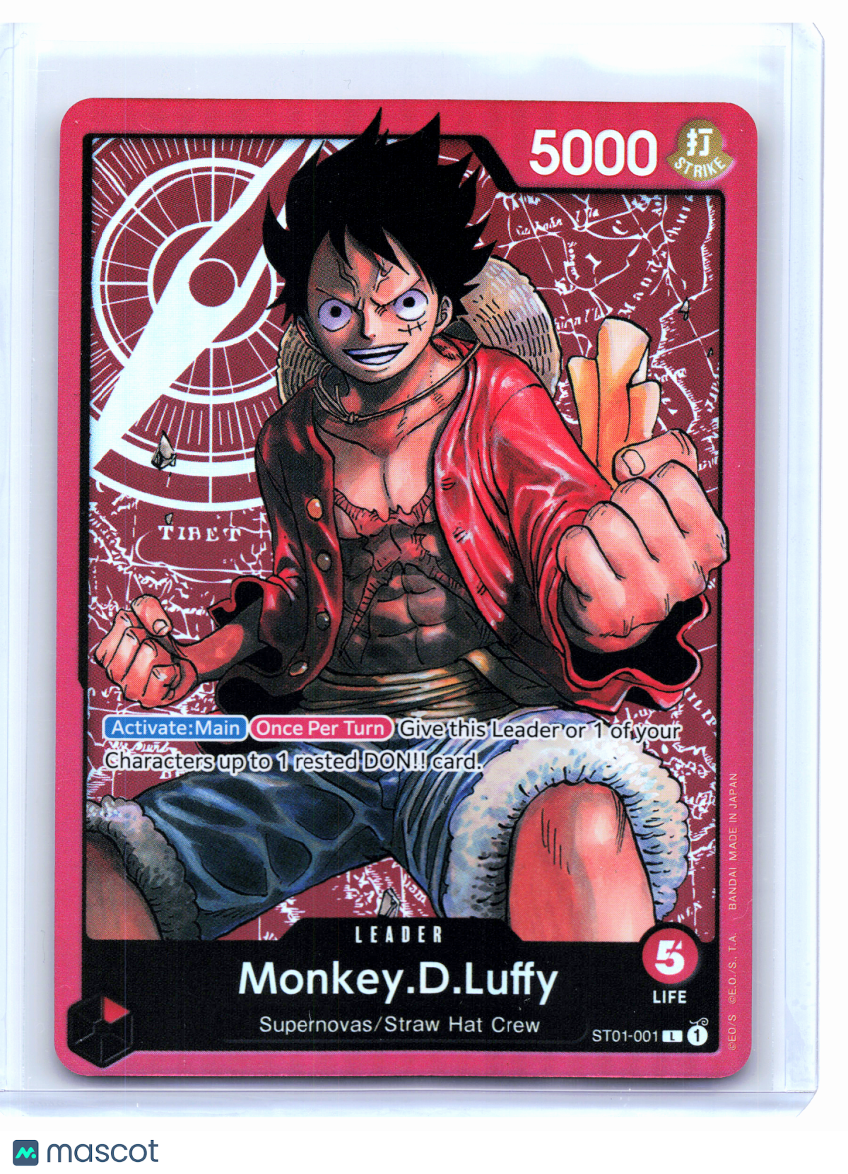 2023 One Piece—Monkey.D.Luffy #ST01-001 Revision Pack Cards—Leader Foil