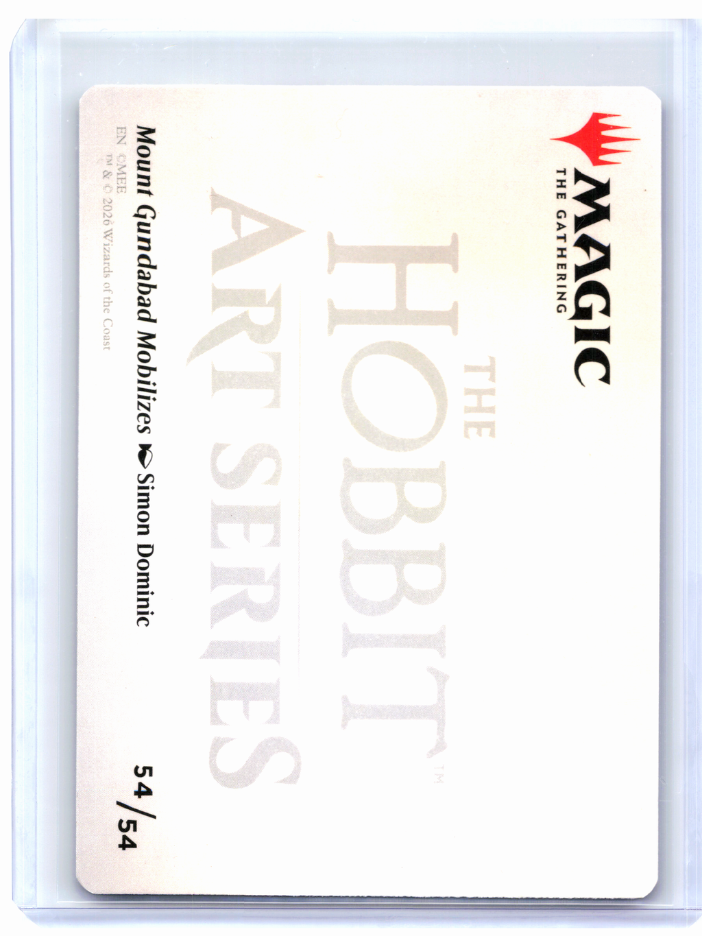 2026 MTG—Mount Gundabad Mobilizes #54/54 The Hobbit Art Series—Gold Signature