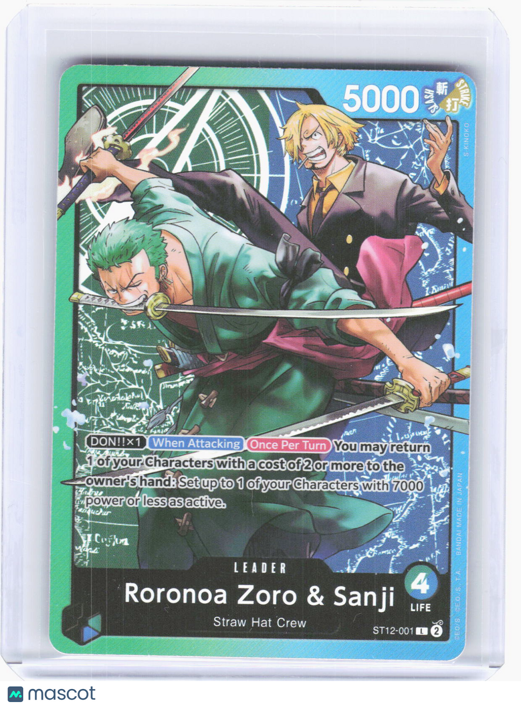 2024 One Piece Card Game—Roronoa Zoro & Sa #ST12-001 Starter Deck 12—Leader