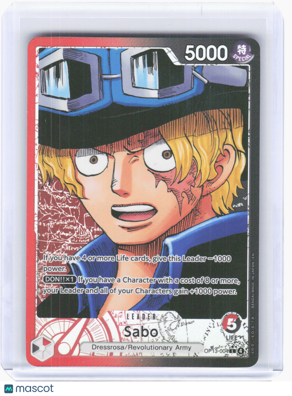 2023 One Piece Card Game—Sabo (004) (Alternate Art) #OP13-004  —Leader
