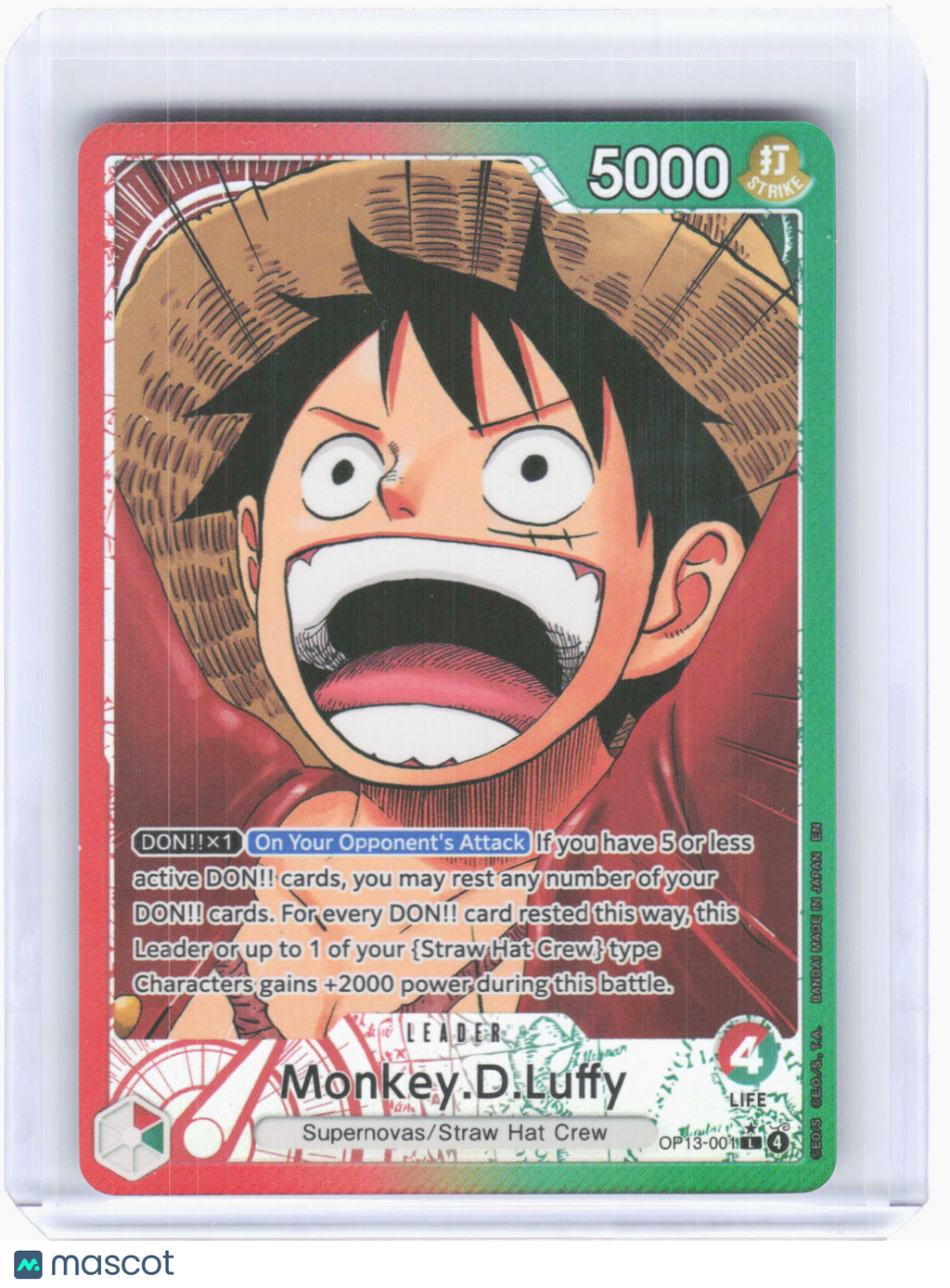 2023 One Piece Card Game—Monkey.D.Luffy (001) (Alt Art) #OP13-001 —Leader Foil