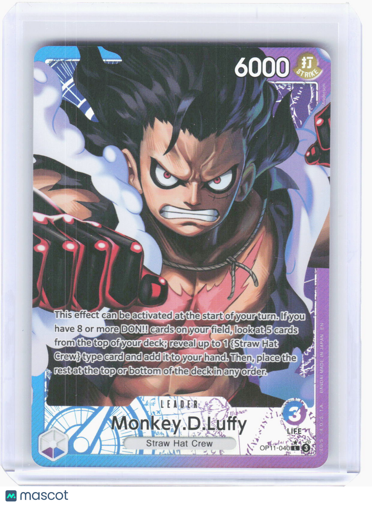 2022 One Piece Card Game—Monkey.D.Luffy (040) (Alt) #OP11-040 —Leader