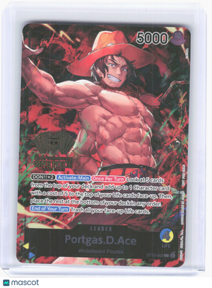 2024 One Piece CCG—Portgas.D.Ace (2nd Anniversary) #ST13-002OP-PR —Leader Foil