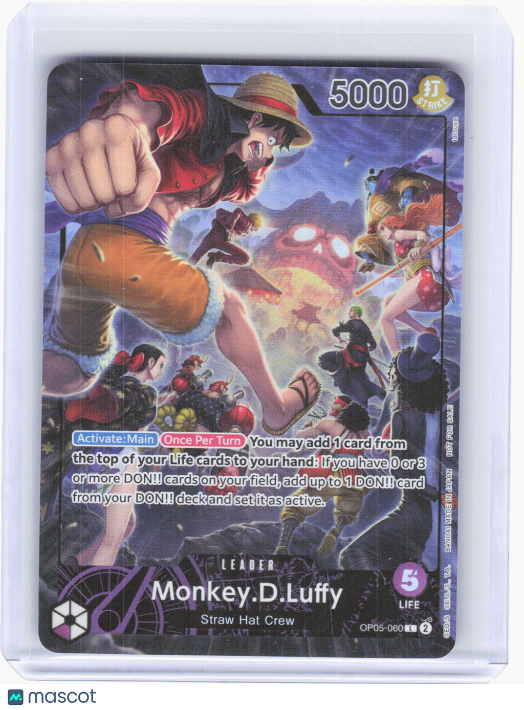 2023 One Piece CCG—Monkey.D.Luffy (PSA Magazine) #OP05-060 OP-PR —Leader Foil