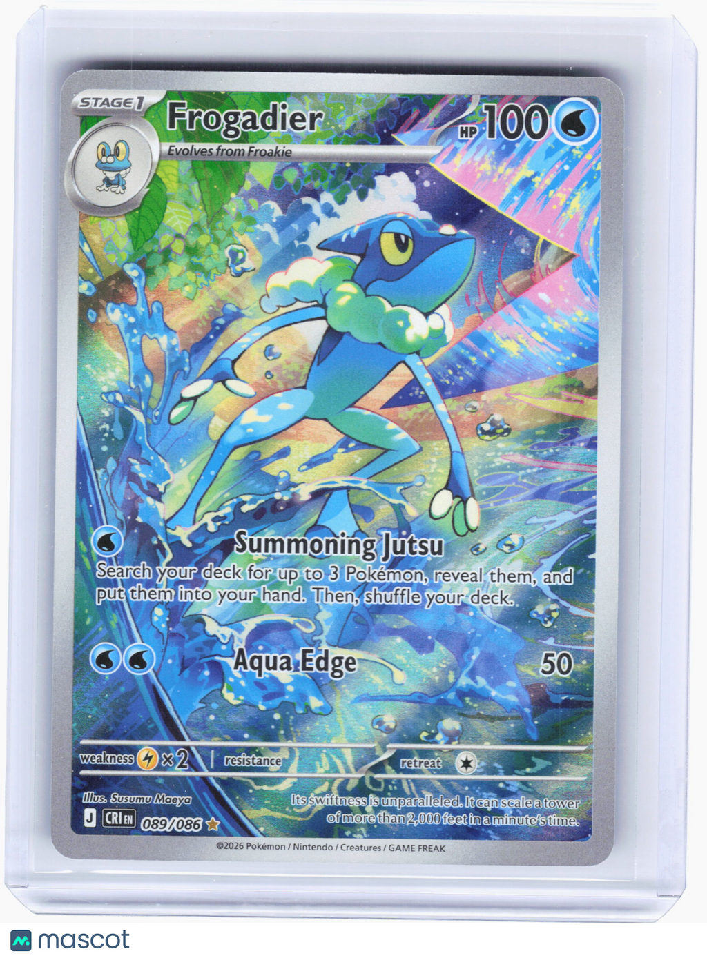 2026 Pokemon—Frogadier #89/86 Chaos Rising—Illustration Rare Holo