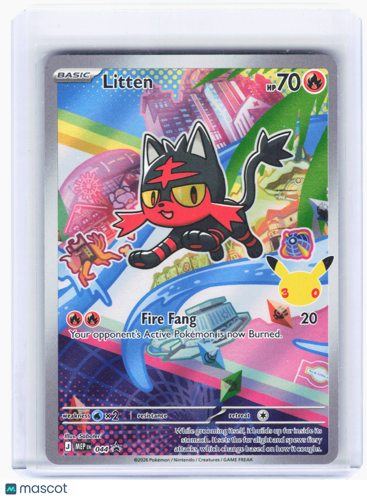 2026 Pokemon—Litten #MEP 044 Mega Evolution Promo—Holo