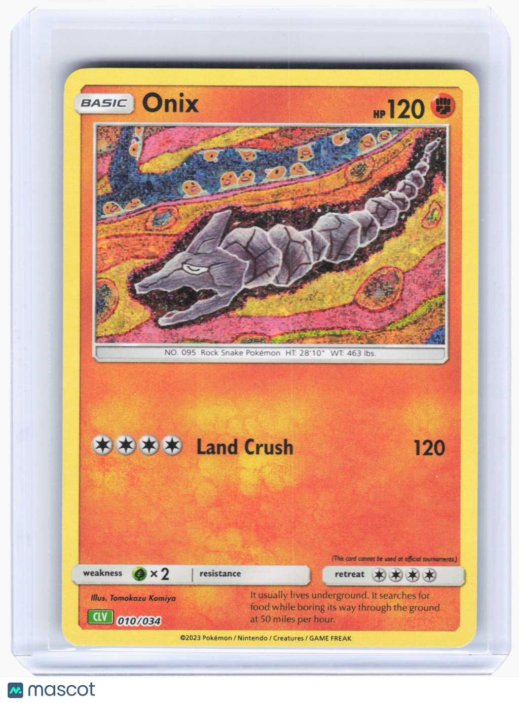 2023 Pokemon—Onix #10/34 Trading Card Game Classic—Classic Collection Holo