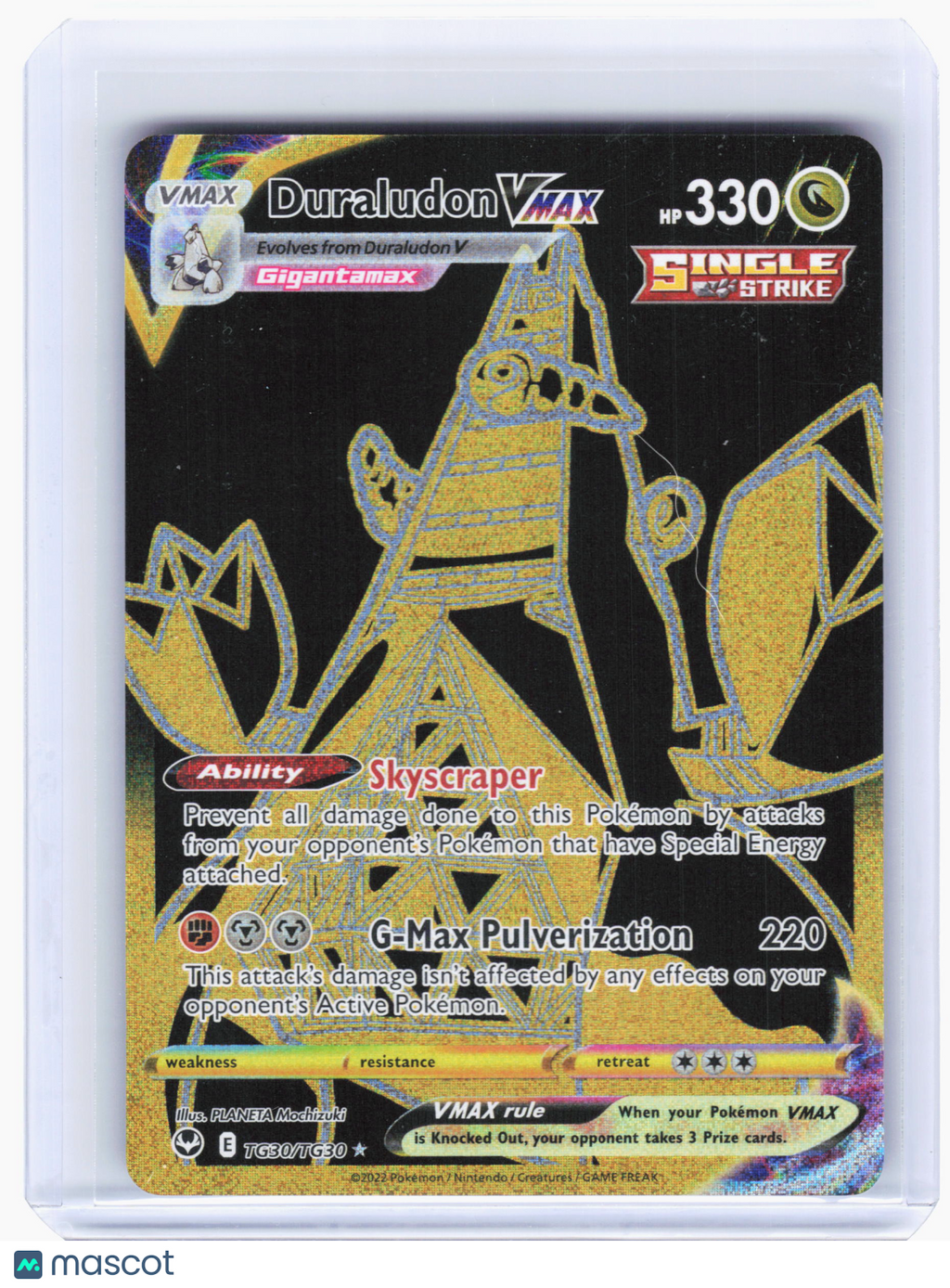 2022 Pokemon—Duraludon VMAX #TG30/TG30 Silver Tempest—Secret Rare Gold