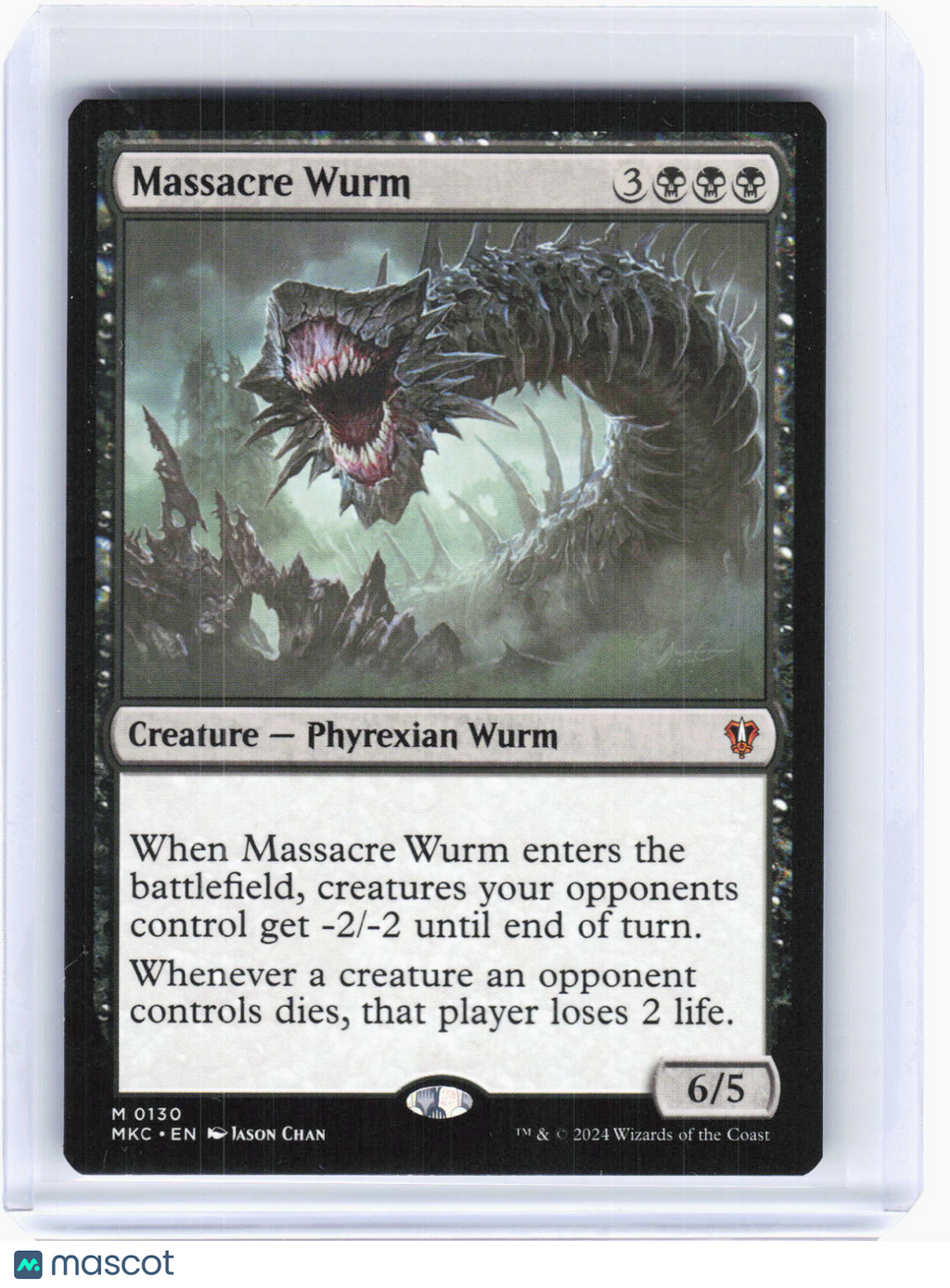 2024 Magic: The Gathering—Massacre Wurm #0130 MKC —M Non-Foil