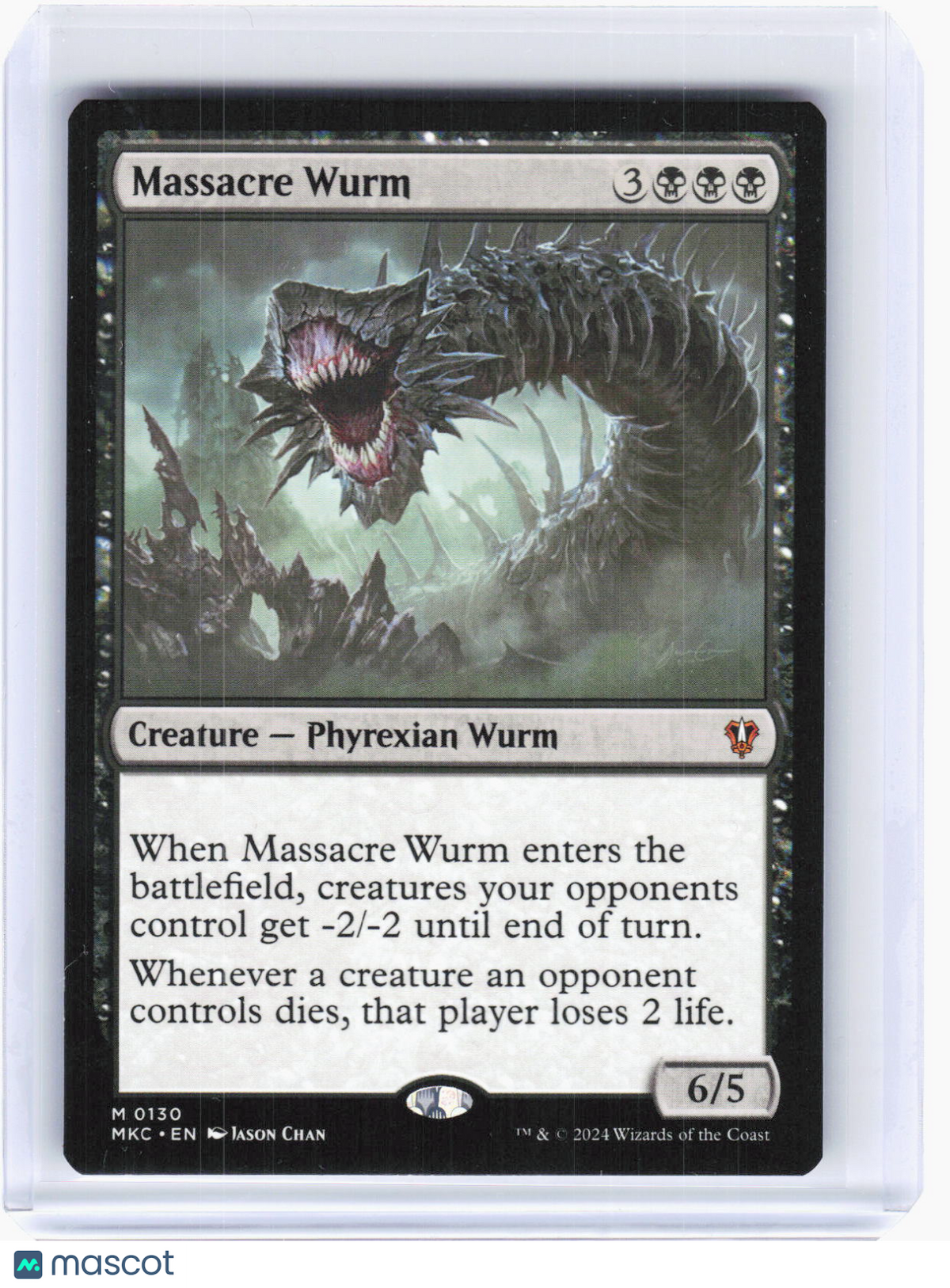 2024 Magic: The Gathering—Massacre Wurm #0130 MKC —M Non-Foil