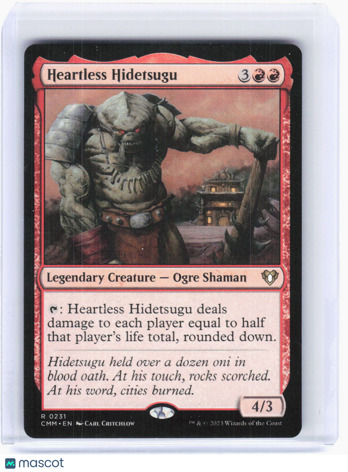 2023 Magic: The Gathering—Heartless Hidetsugu #0231 Commander Masters—R Non-Foil