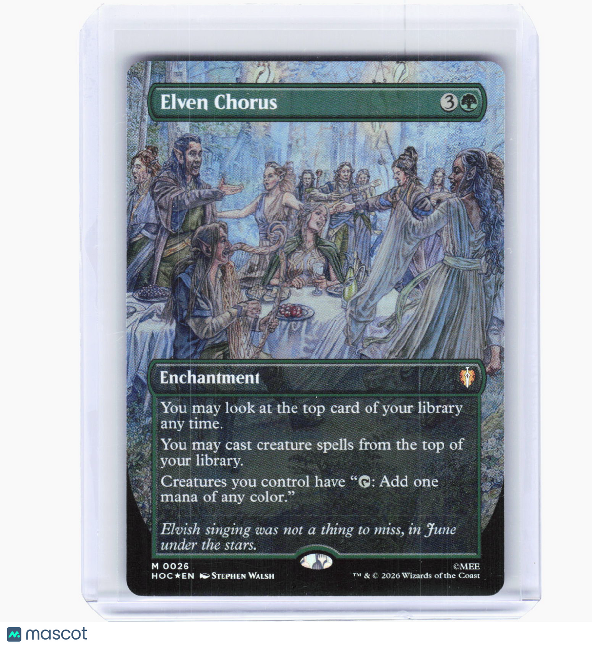 2023 Magic: The Gathering—Elven Chorus (Borderless) #0026 HOC —M Foil