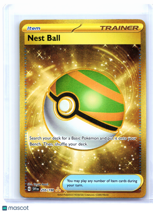 2023 Pokemon—Nest Ball #255/198 Scarlet & Violet Base Set—Hyper Rare Holo