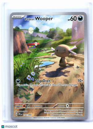 2025 Pokemon—Paldean Wooper #102/094 Phantasmal Flames—Illustration Rare Holo