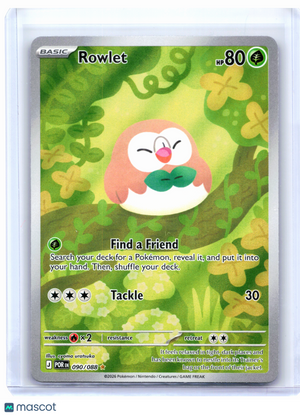 2026 Pokemon—Rowlet #090/088 Perfect Order—Illustration Rare Holo