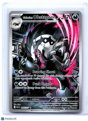 2026 Pokemon—Galarian Obstagoon #245/217 Ascended Heroes—Illustration Rare Holo
