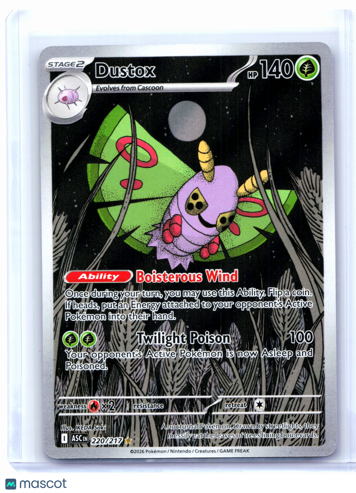 2026 Pokemon—Dustox #220/217 Ascended Heroes—Illustration Rare Holo