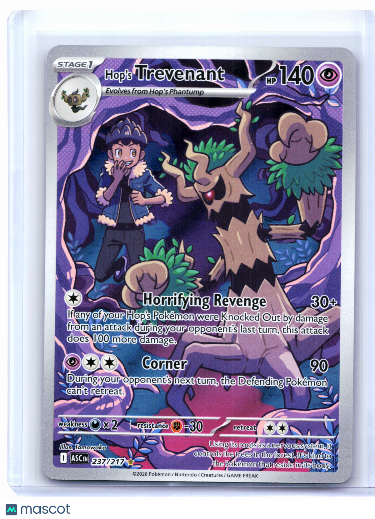 2026 Pokemon—Hop's Trevenant #237/217 Ascended Heroes—Illustration Rare Holo