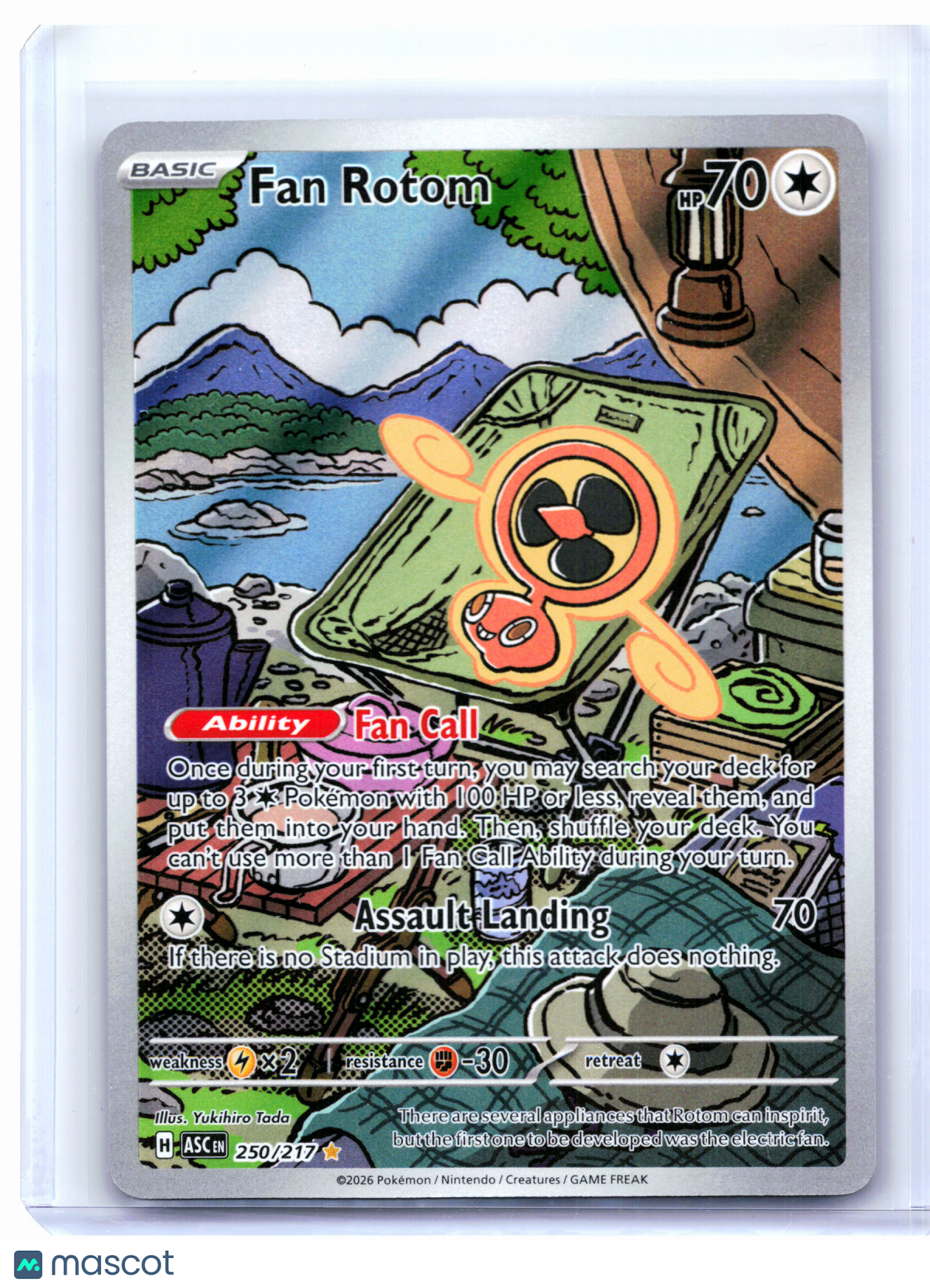 2026 Pokemon—Fan Rotom #250/217 Ascended Heroes—Illustration Rare Holo