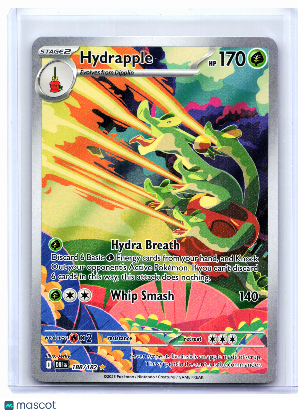 2025 Pokemon—Hydrapple #188/182 Destined Rivals—Illustration Rare Holo