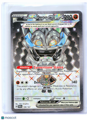 2024 Pokemon—Cornerstone Mask Ogerpon ex #199/167 Twilight Masquerade—UR Holo