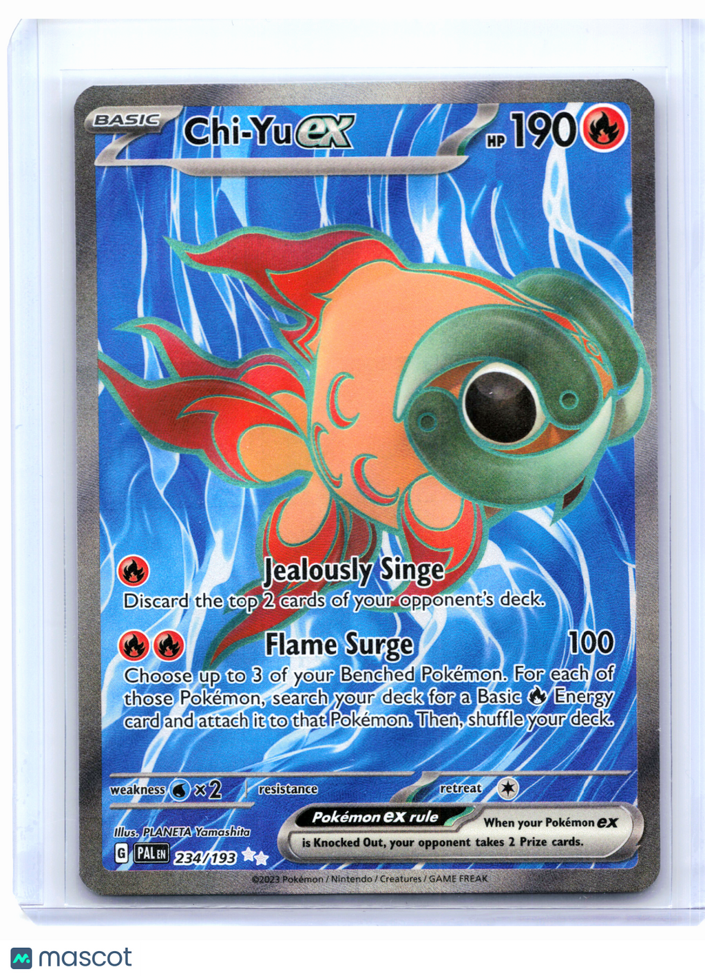 2023 Pokemon—Chi-Yu ex #234/193 Paldea Evolved—Ultra Rare Holo