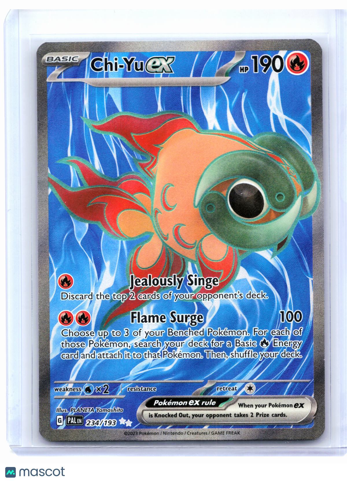 2023 Pokemon—Chi-Yu ex #234/193 Paldea Evolved—Ultra Rare Holo