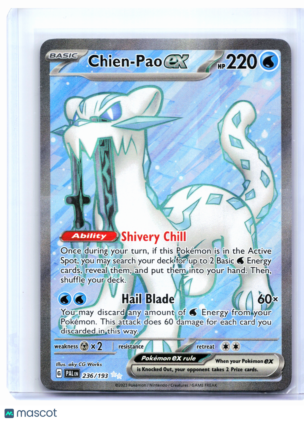 2023 Pokemon—Chien-Pao ex #236/193 Paldea Evolved—Ultra Rare Holo
