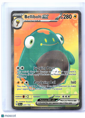 2023 Pokemon—Bellibolt ex #237/193 Paldea Evolved—Ultra Rare Holo