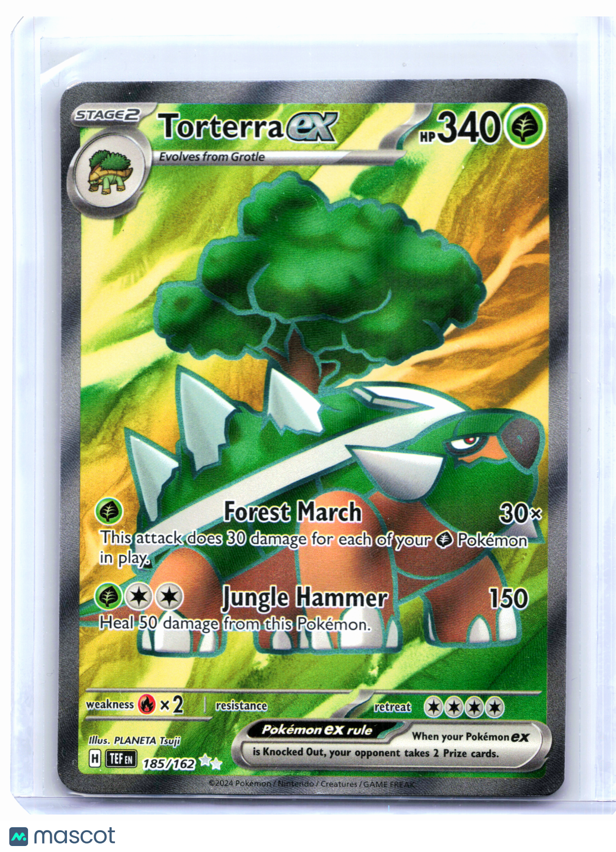 2024 Pokemon—Torterra ex #185/162 Temporal Forces—Ultra Rare Holo