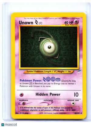 2002 Pokemon—Unown [Z] #60/105 Neo Destiny—Uncommon Nonholo