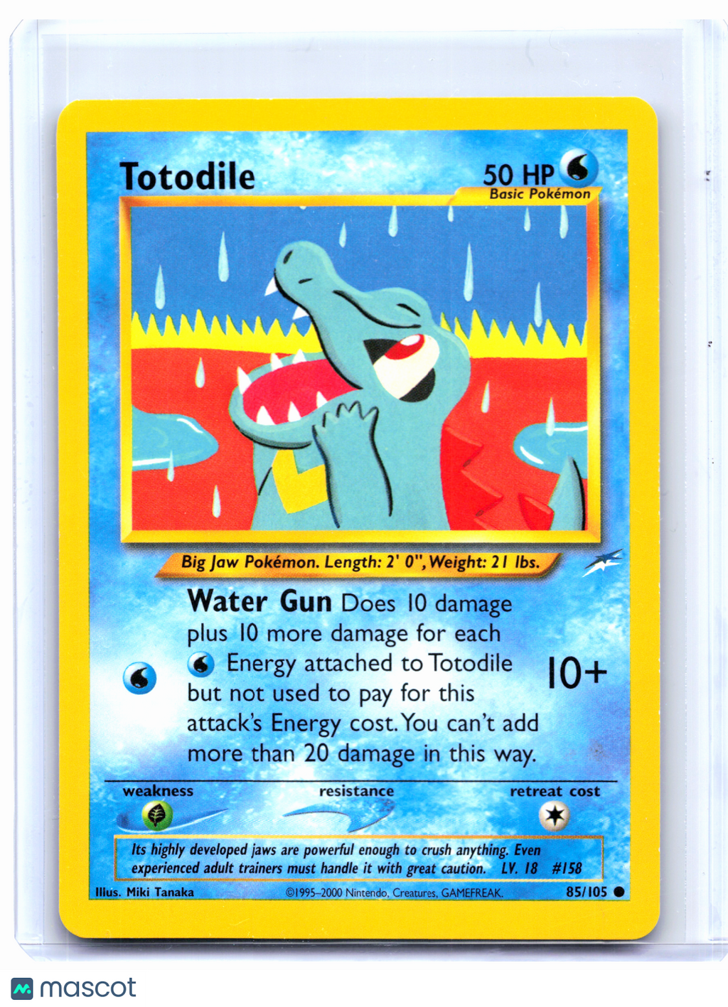 2002 Pokemon—Totodile #85/105 Neo Destiny—Common Nonholo [Lightly Played]