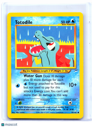 2002 Pokemon—Totodile #85/105 Neo Destiny—Common Nonholo [Lightly Played]