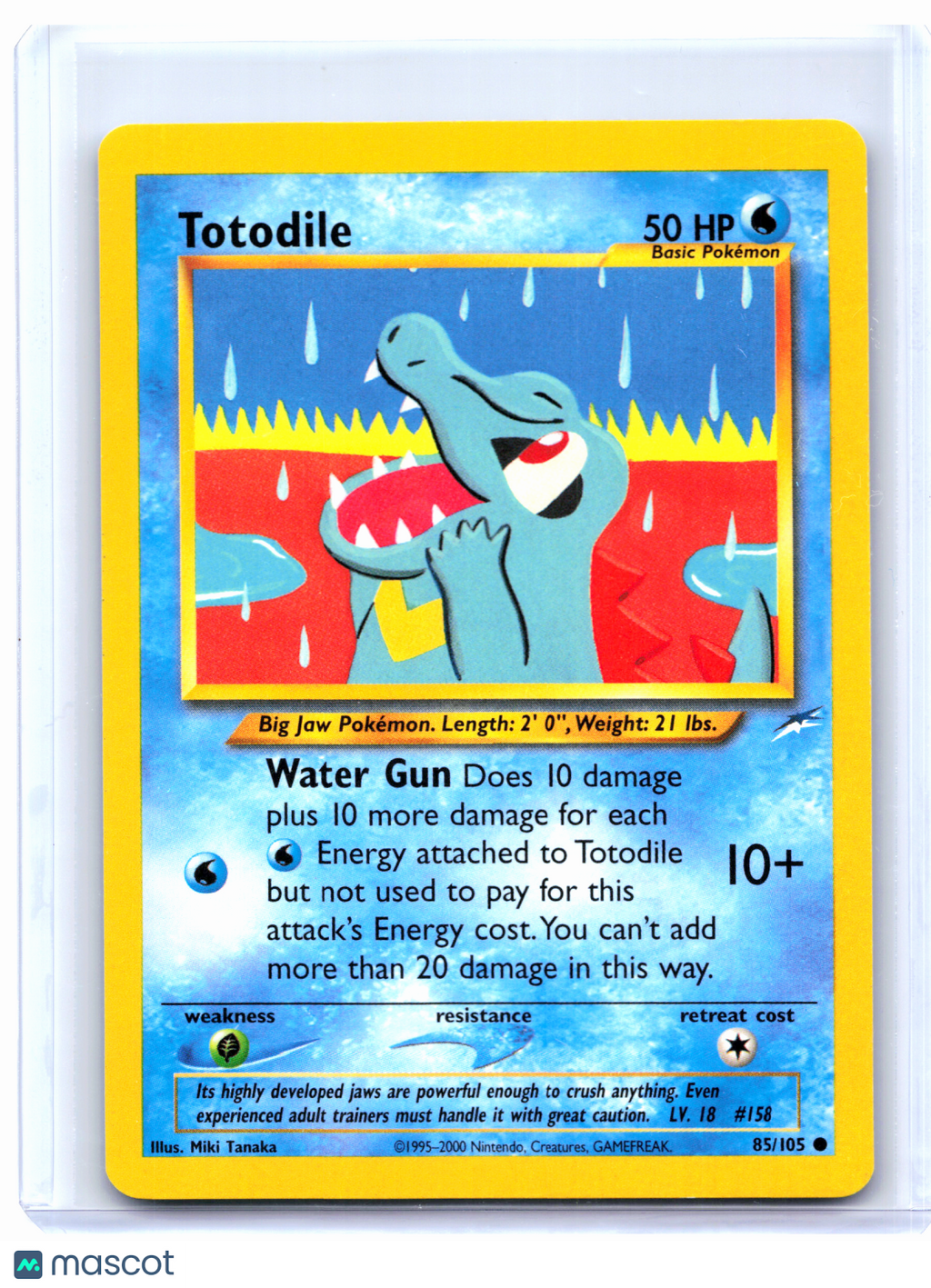 2002 Pokemon—Totodile #85/105 Neo Destiny—Common Nonholo [Lightly Played]
