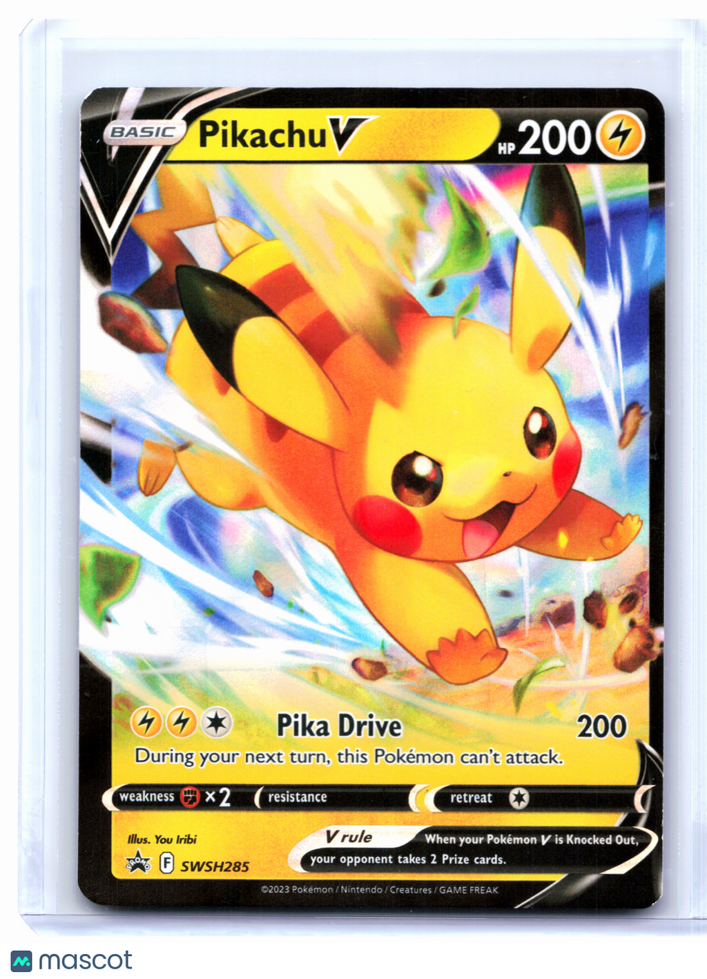 2023 Pokemon—Pikachu V #SWSH285 Sword & Shield Promos—Black Star Promo Holo [LP]