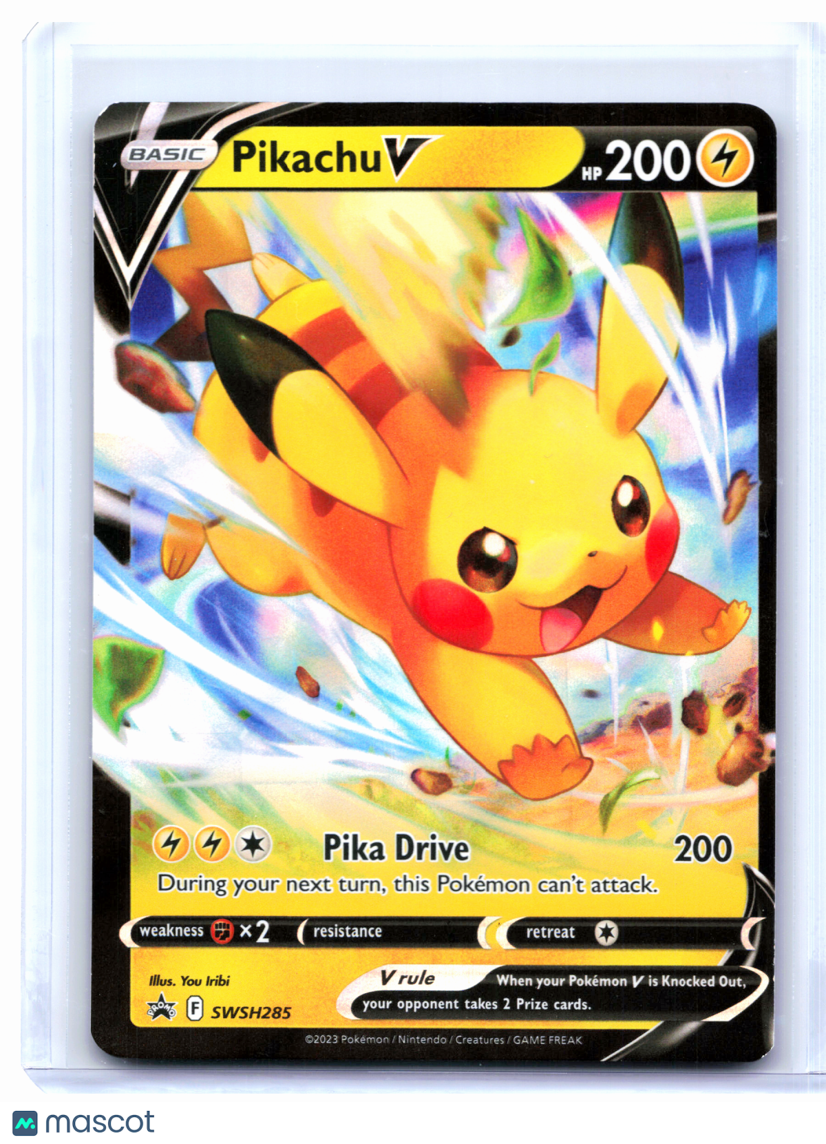 2023 Pokemon—Pikachu V #SWSH285 Sword & Shield Promos—Black Star Promo Holo [LP]