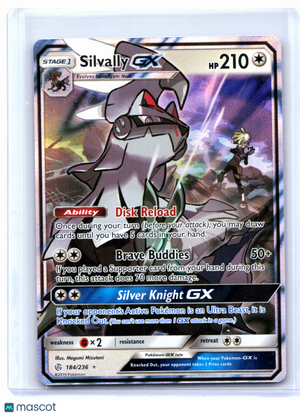 2019 Pokemon—Silvally GX #184/236 Cosmic Eclipse—Ultra Rare Holo [LP]