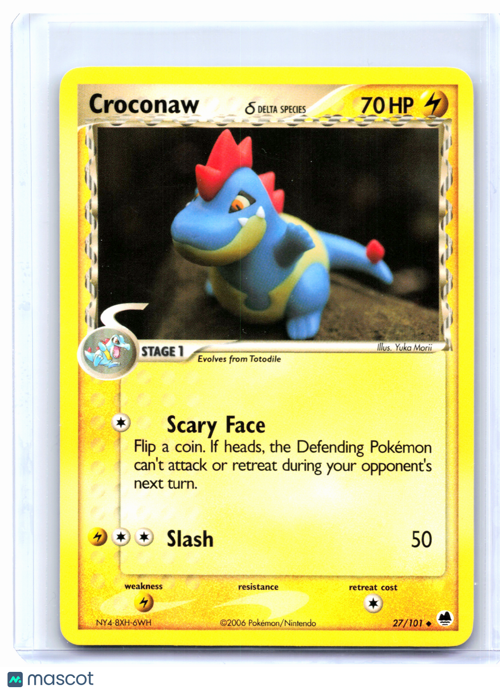 2006 Pokemon—Croconaw (Delta Species) #27/101 EX Dragon Frontiers—Nonholo [MP]