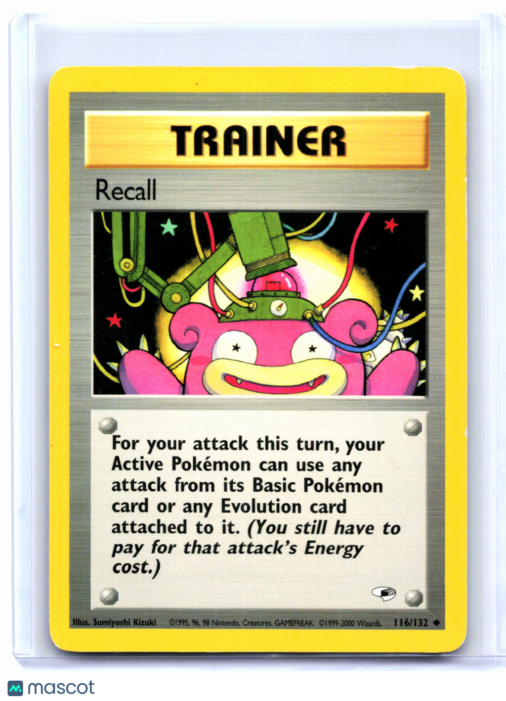 2000 Pokemon—Recall #116/132 Gym Challenge—Uncommon Nonholo [Heavily Played]